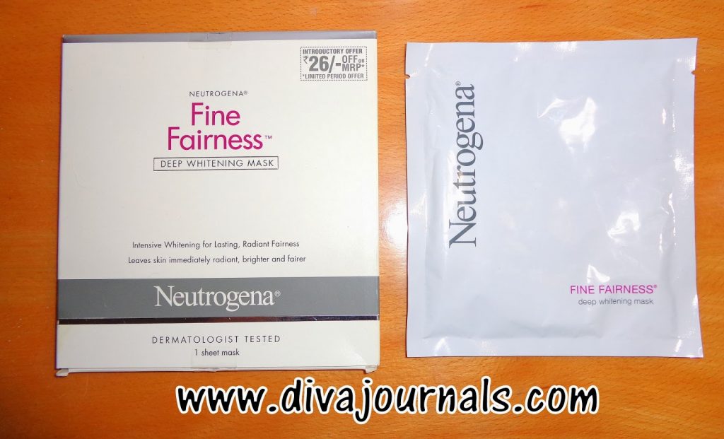 Neutrogena Fine Fairness Deep Whitening Mask Review